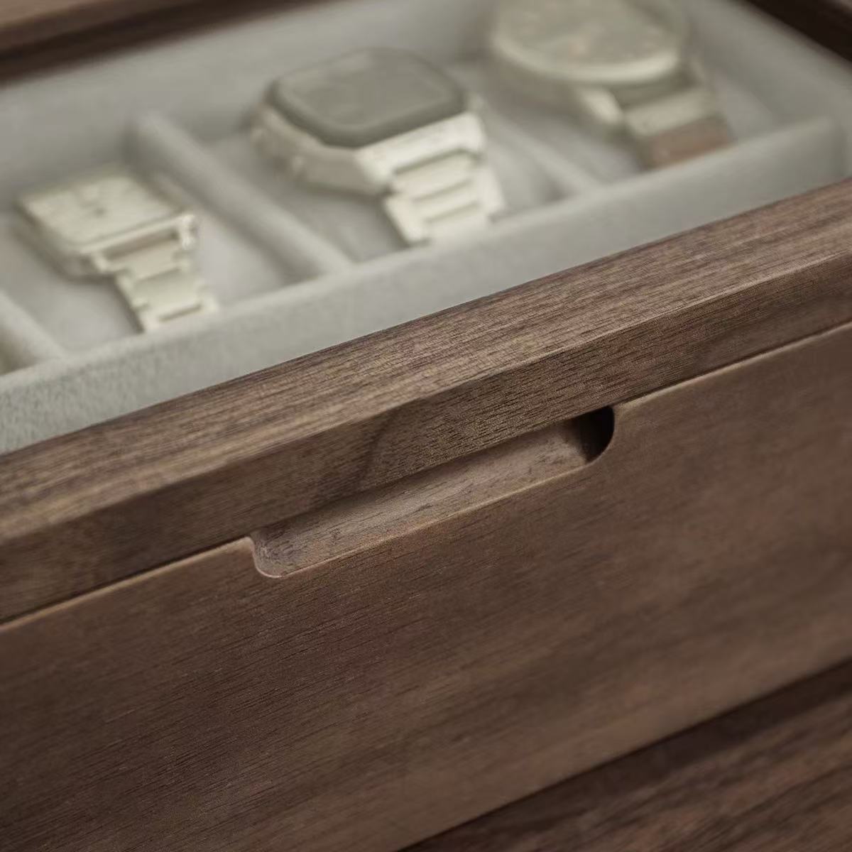 Marcus Solid Walnut Watch Box