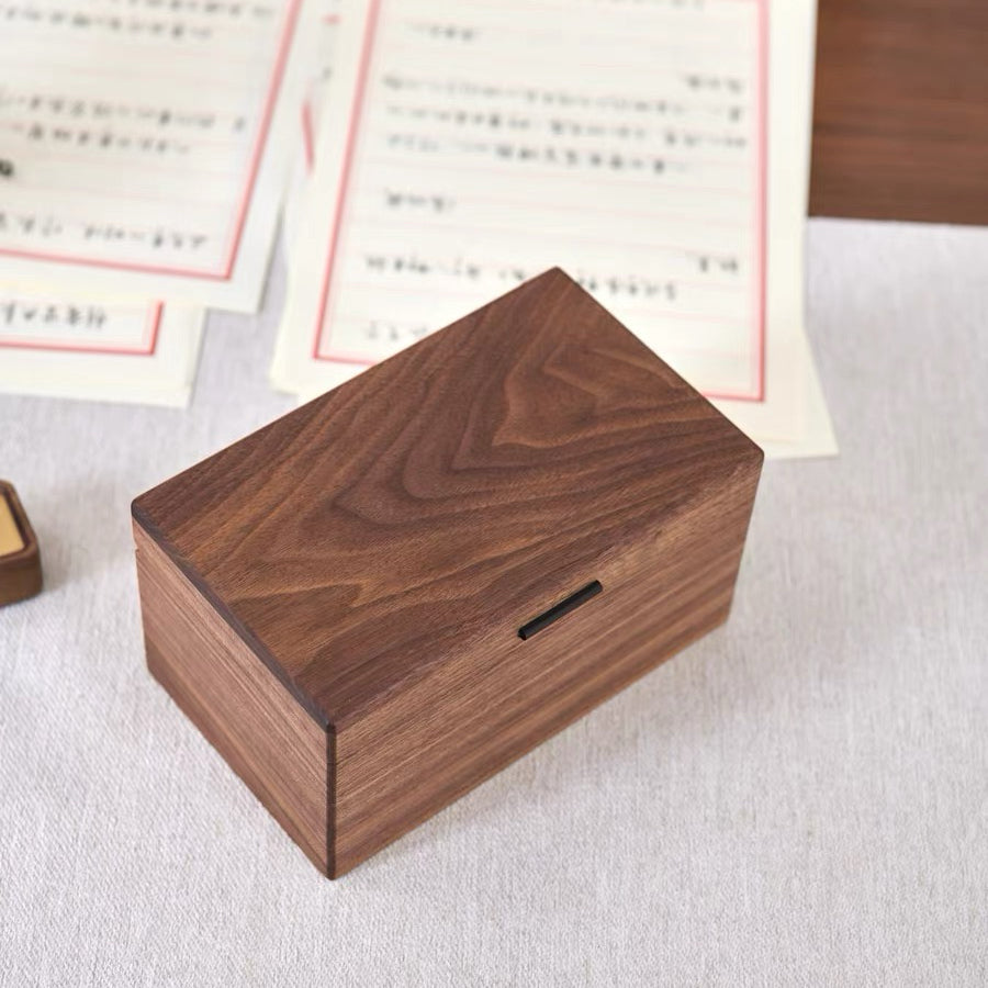 Emily Solid Walnut Storage Box for Essential Oils & Lipsticks