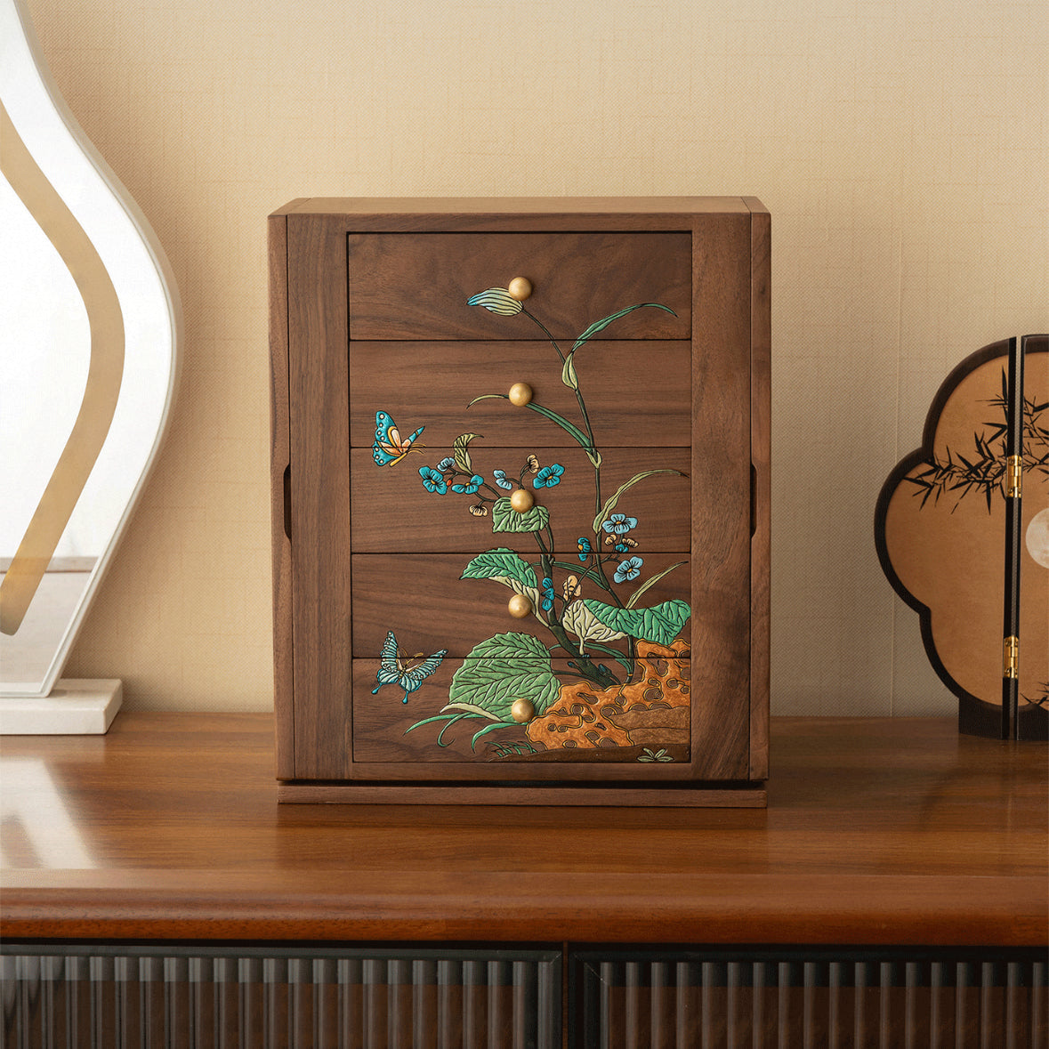 Wooden Makeup Organizer