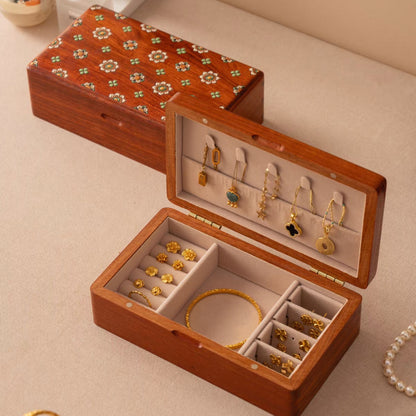 Asteria handmålad smyckesask i rosenträ