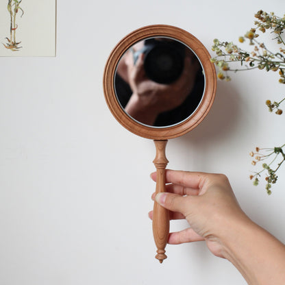Lucy Solid Walnut Hand Mirror