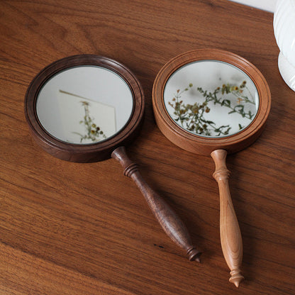 Lucy Solid Walnut Hand Mirror