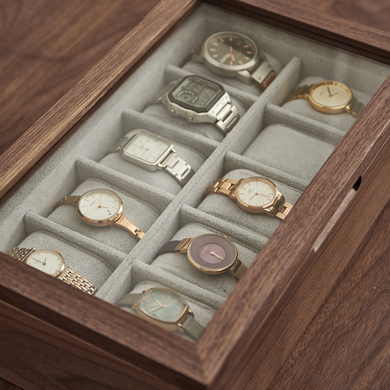 Marcus Solid Walnut Watch Box