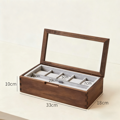 Marcus Solid Walnut Watch Box