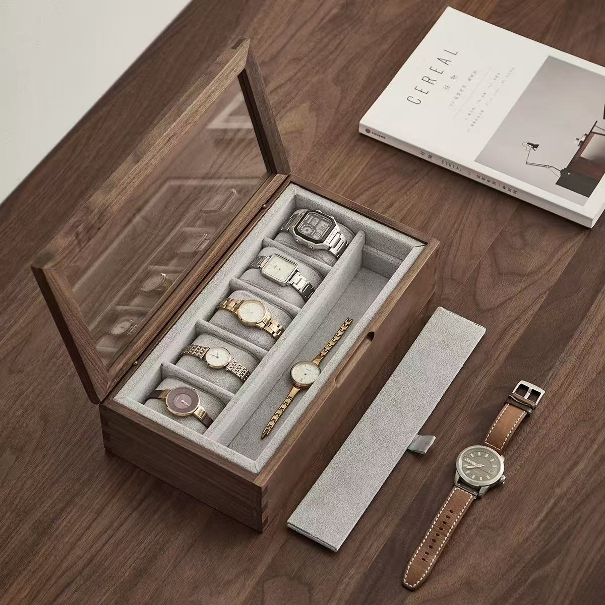 Marcus Solid Walnut Watch Box