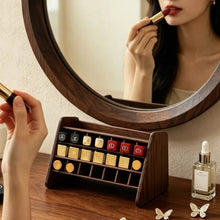 Kiera Walnut Lipstick Organizer With 21-Slot
