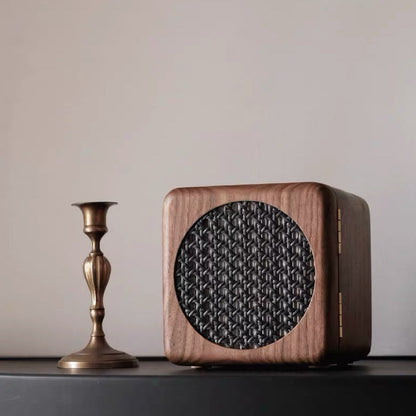 Elissa Rattan Walnut Jewelry Cabinet