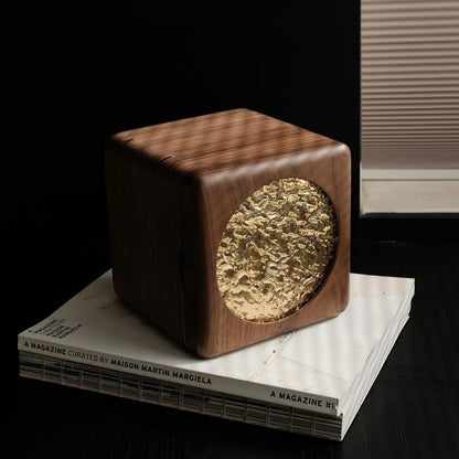 Elissa Rattan Walnut Jewelry Cabinet