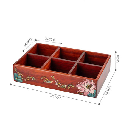 Marielle Rosewood Makeup & Remote Control Organizer