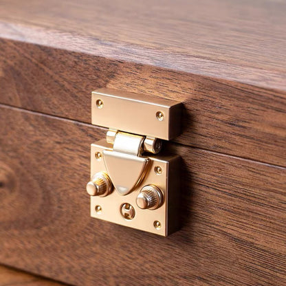 Talina Square Walnut Jewelry Box WIth Two-Layer