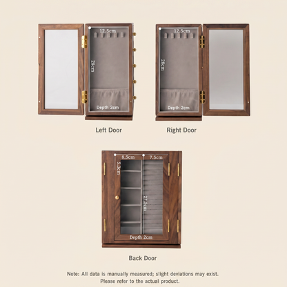 Roselyn 5-Drawer Hand-painted Walnut Jewelry Cabinet