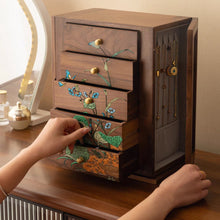 Roselyn 5-Drawer Hand-painted Walnut Jewelry Cabinet