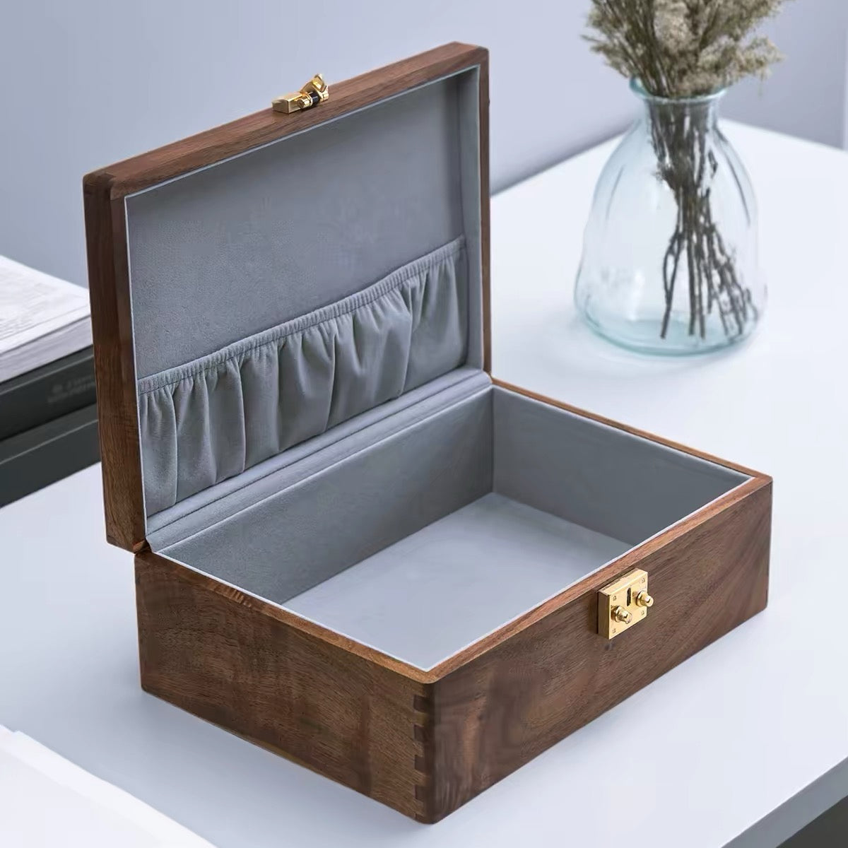 Briar Walnut Document & Keepsake Box