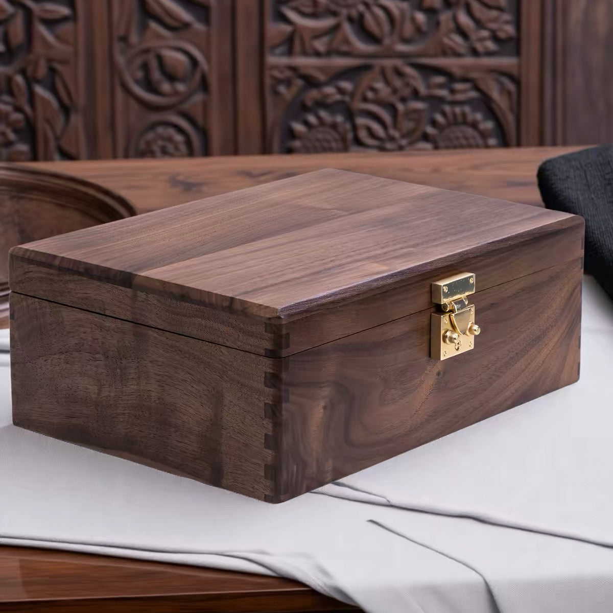 Briar Walnut Document & Keepsake Box