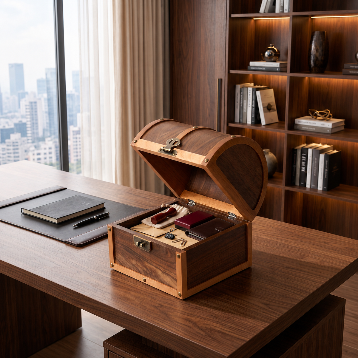 Adeline Solid Walnut Keepsake Chest