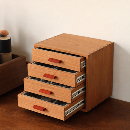 Sylvie Solid Cherry Wood Jewelry Cabinet