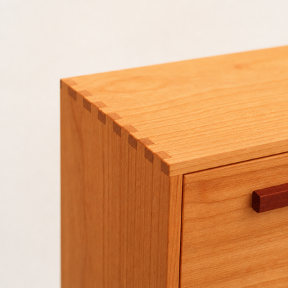 Sylvie Solid Cherry Wood Jewelry Cabinet