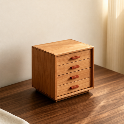 Sylvie Solid Cherry Wood Jewelry Cabinet