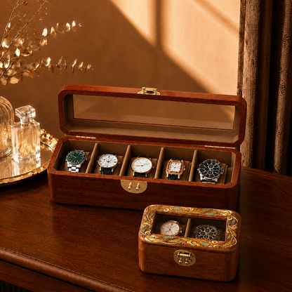 Isadora Hand-Painted Wooden Watch Box
