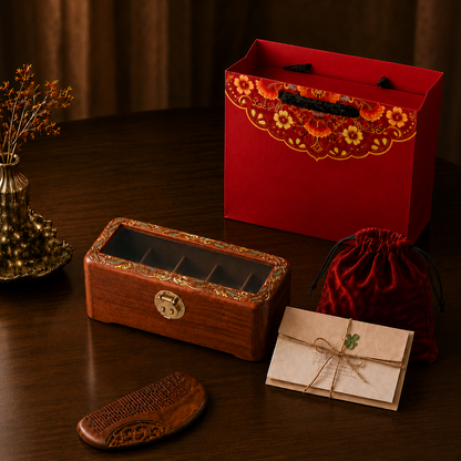 Isadora Hand-Painted Wooden Watch Box