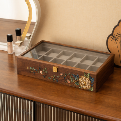 Daphne Hand-Painted Walnut Watch Box