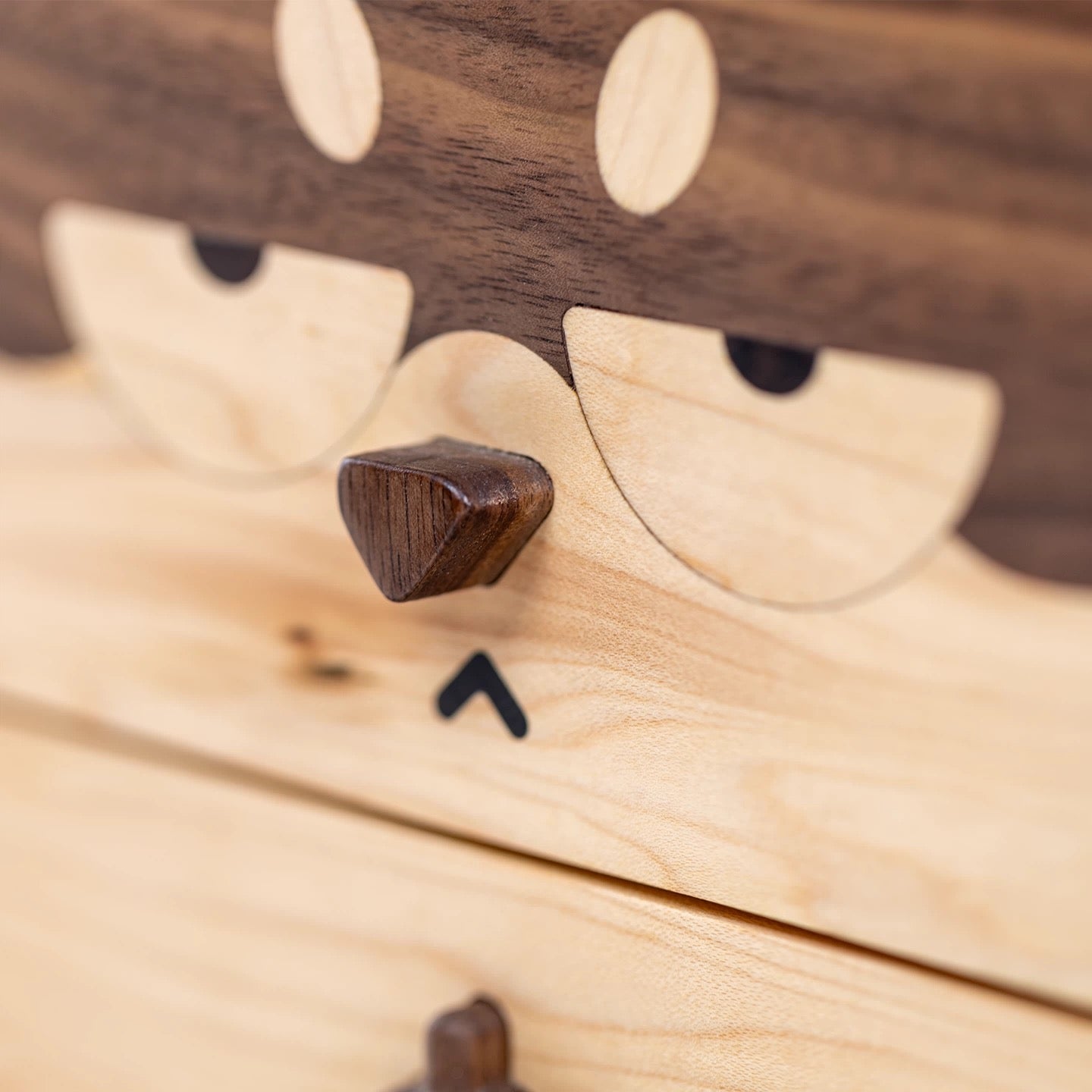 Eleanor Massief Houten Twee-Lade Opbergdoos