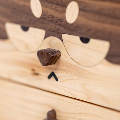 Eleanor Massief Houten Twee-Lade Opbergdoos