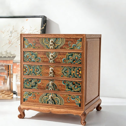 Margot Hand-Painted Solid Rosewood Jewelry Box