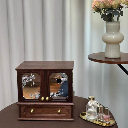 Vivian Solid Walnut Jewelry Box