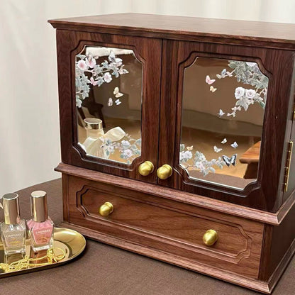 Vivian Solid Walnut Jewelry Box