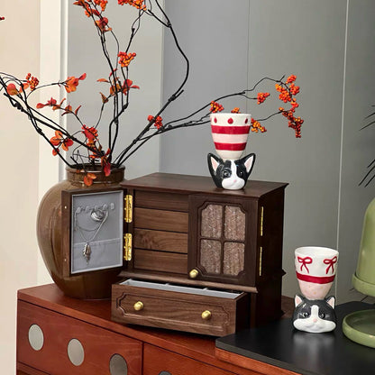 Vivian Solid Walnut Jewelry Box
