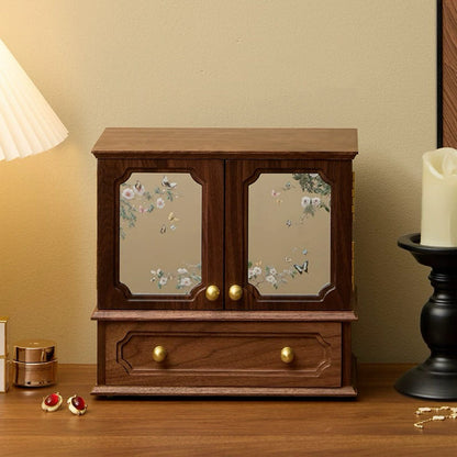Vivian Solid Walnut Jewelry Box
