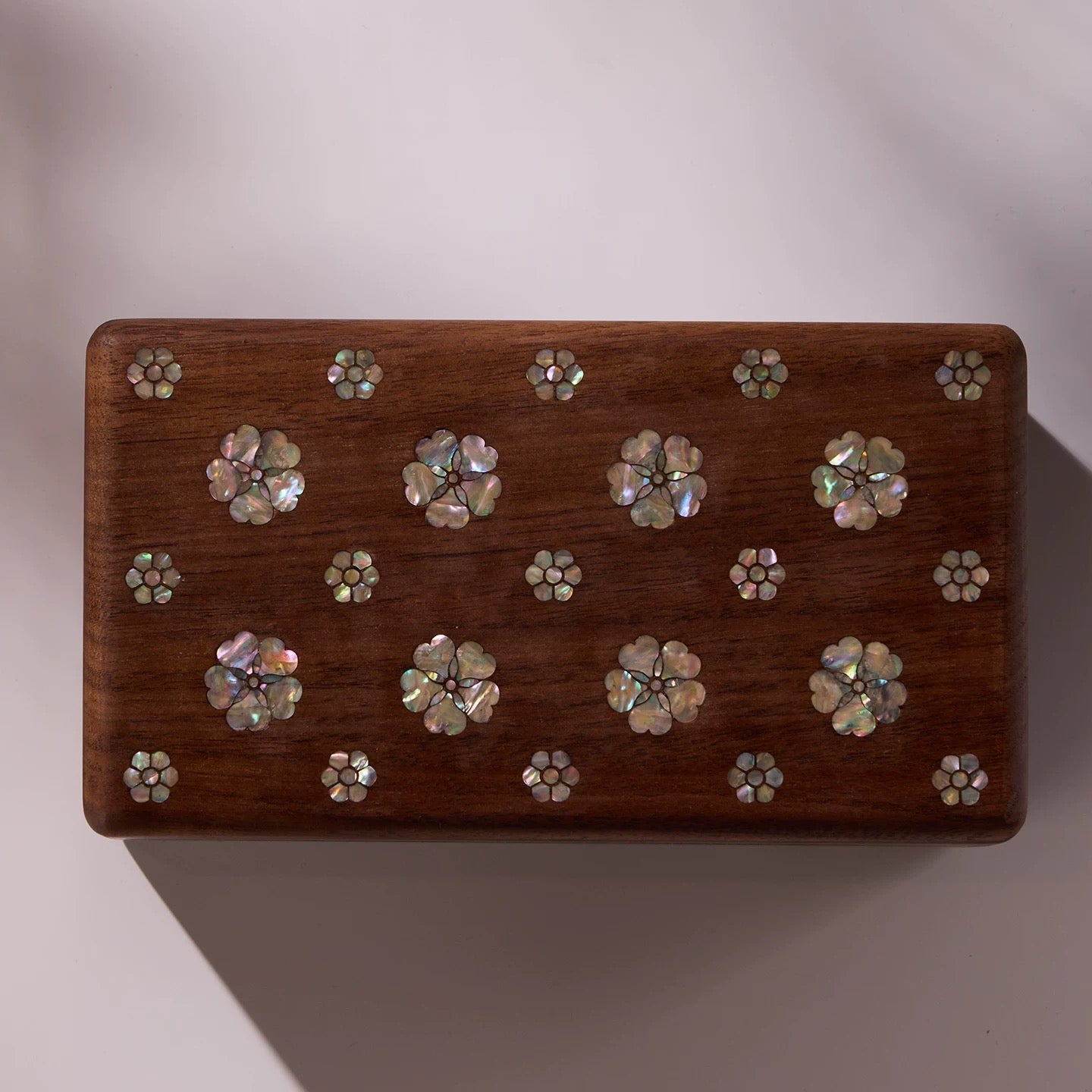 Camille Solid Walnut Jewelry Box