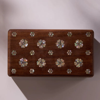 Camille Solid Walnut Jewelry Box