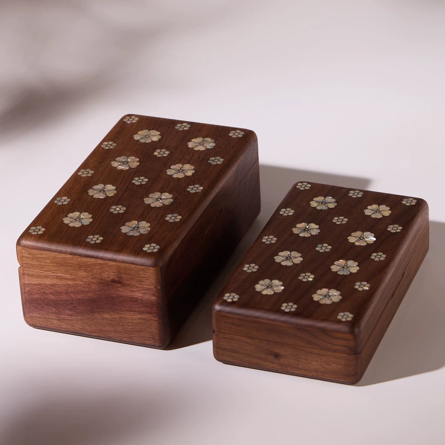 Camille Solid Walnut Jewelry Box