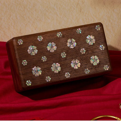 Camille Solid Walnut Jewelry Box
