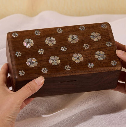 Camille Solid Walnut Jewelry Box