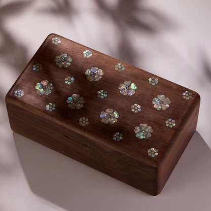 Camille Solid Walnut Jewelry Box