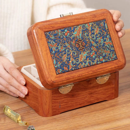 Marion Solid Burma Rosewood Jewelry Box