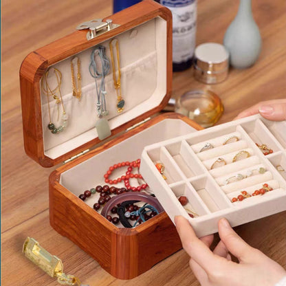 Marion Solid Burma Rosewood Jewelry Box
