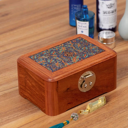 Marion Solid Burma Rosewood Jewelry Box
