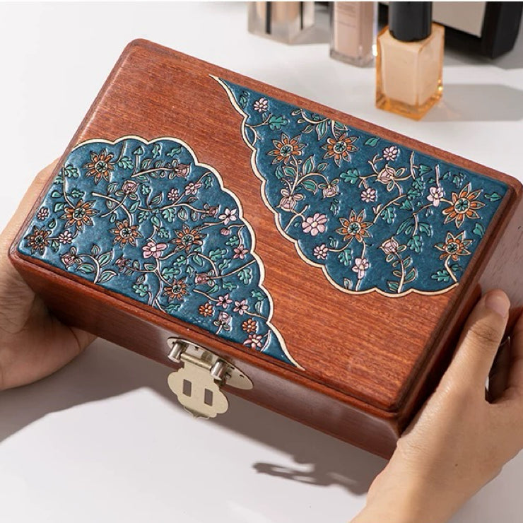 Marion Solid Burma Rosewood Jewelry Box