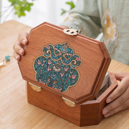 Marion Solid Burma Rosewood Jewelry Box