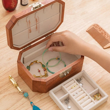 Marion Solid Burma Rosewood Jewelry Box