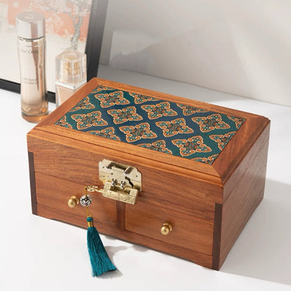 Marion Solid Burma Rosewood Jewelry Box