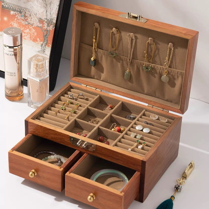 Marion Solid Burma Rosewood Jewelry Box