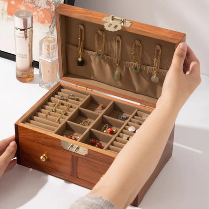 Marion Solid Burma Rosewood Jewelry Box