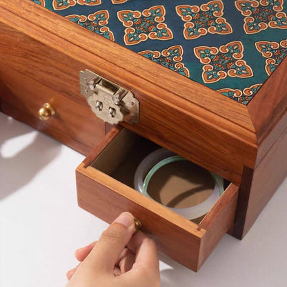 Marion Solid Burma Rosewood Jewelry Box