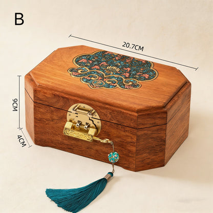 Marion Solid Burma Rosewood Jewelry Box
