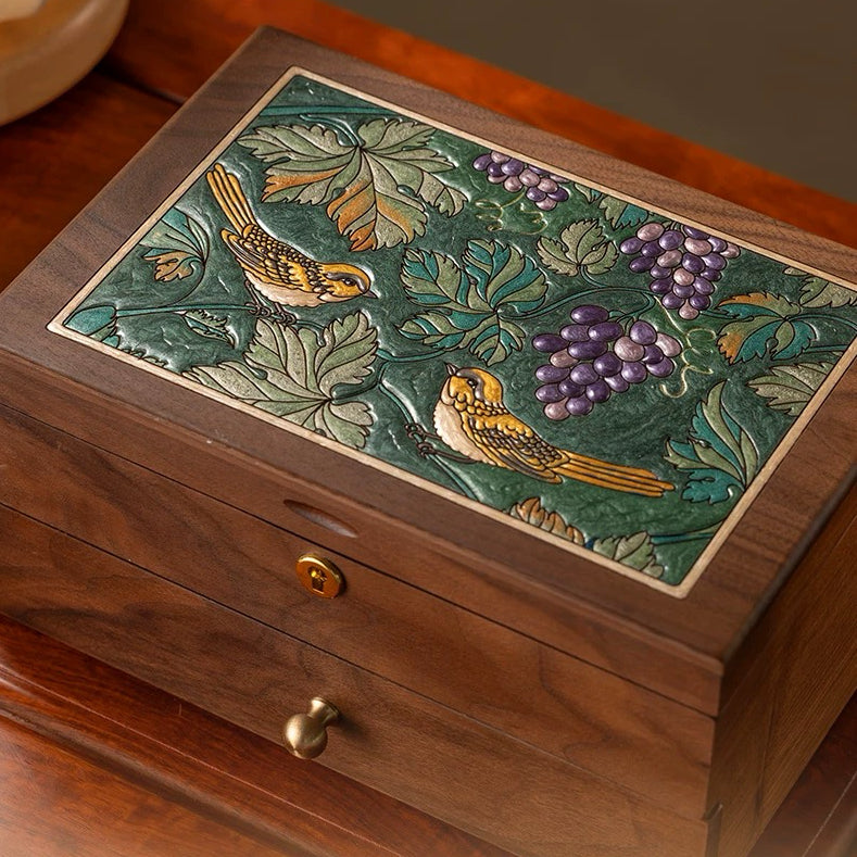Ariel Solid Wood Lockable Jewelry Box